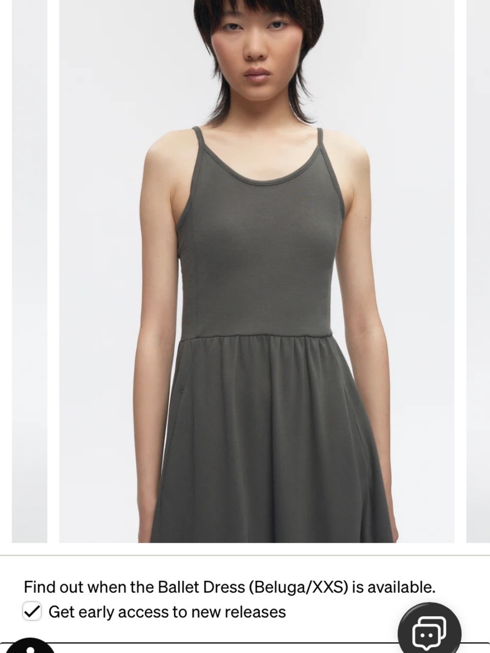 KOTN Ballet Tank Midi Dress in Beluga